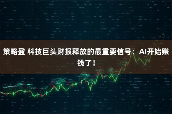 策略盈 科技巨头财报释放的最重要信号：AI开始赚钱了！